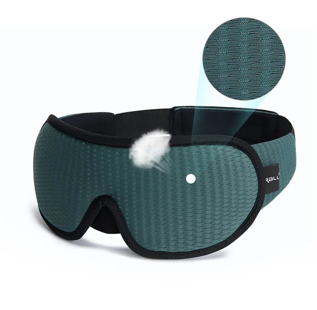 DreamEase Maschera per Dormire – Maschera 3D Traspirante e Opaca con Vestibilità Regolabile