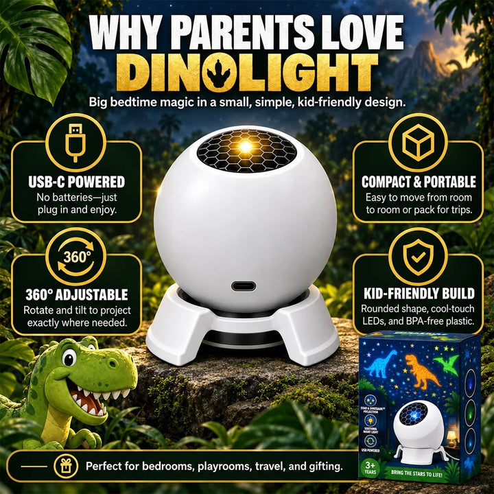 360° Dinosaur Star Projector – Turn Bedtime Into an Adventure 3