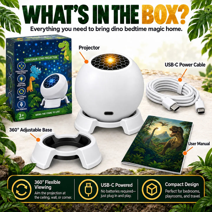 360° Dinosaur Star Projector – Turn Bedtime Into an Adventure 8