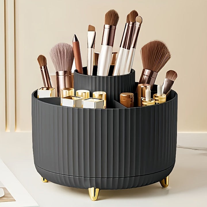 Celeste – organisateur de maquillage 360° en plastique avec 5 compartiments – pivotant