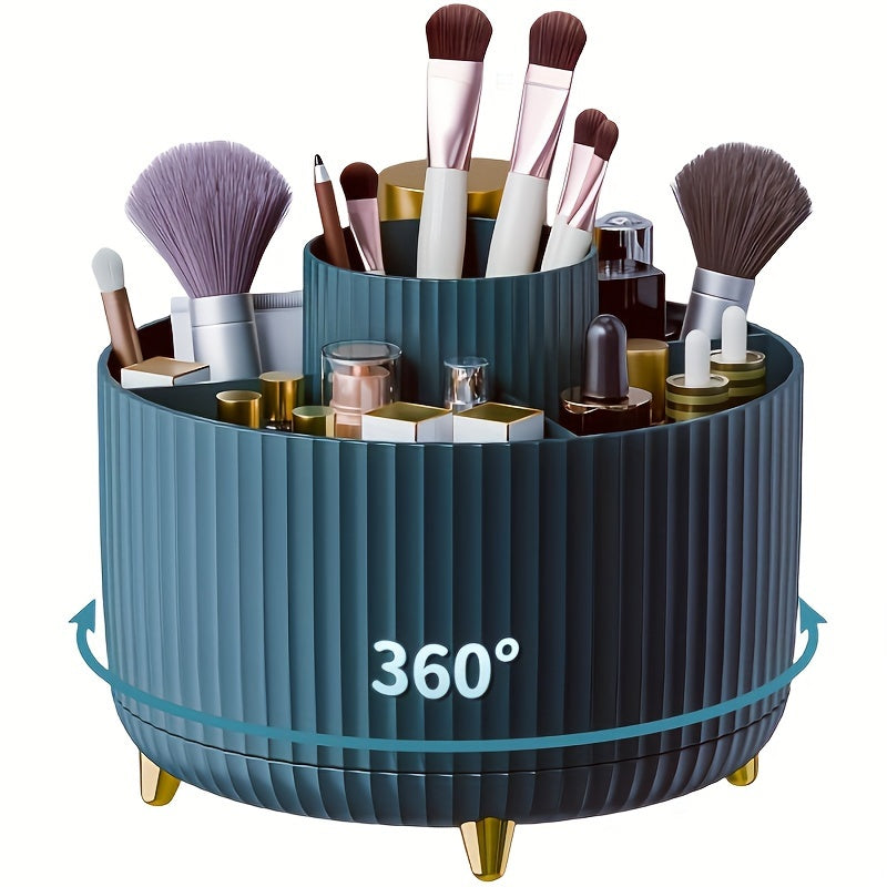 Celeste – organisateur de maquillage 360° en plastique avec 5 compartiments – pivotant