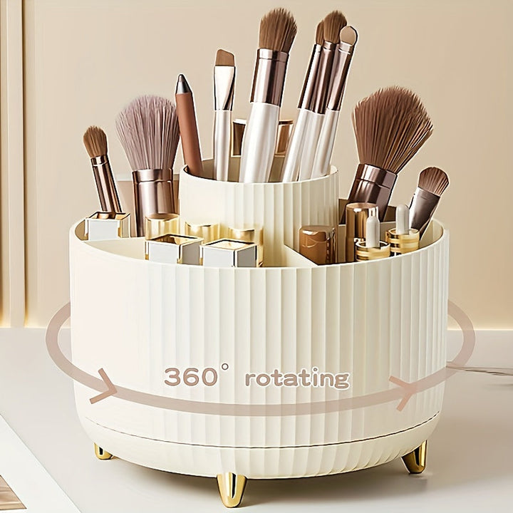 Celeste – organisateur de maquillage 360° en plastique avec 5 compartiments – pivotant