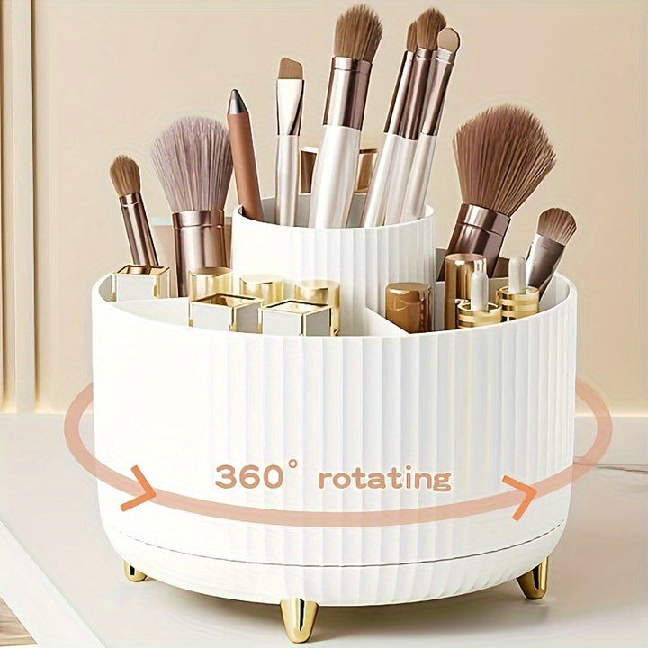 Celeste – organisateur de maquillage 360° en plastique avec 5 compartiments – pivotant