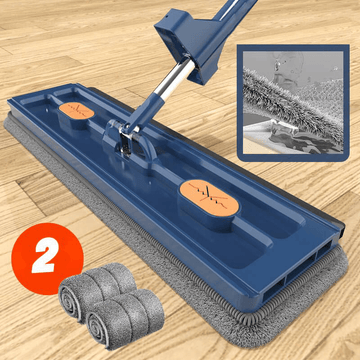 FlexiMop – 360° Roterende Dweil met Verstelbare Steel en Microvezel