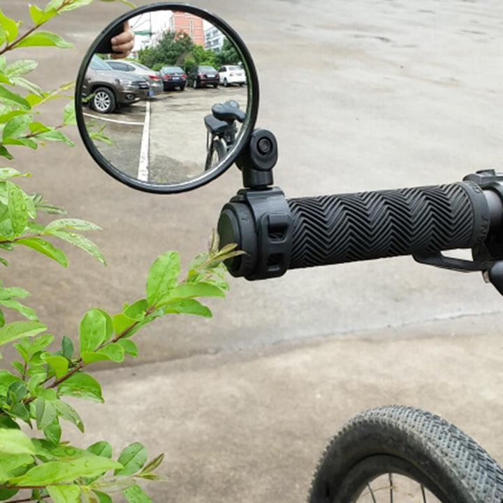 360° Verstelbare Fietsspiegel Stuur Achteruitkijkspiegel Rond Ovaal Veiligheid | Sansoti 0