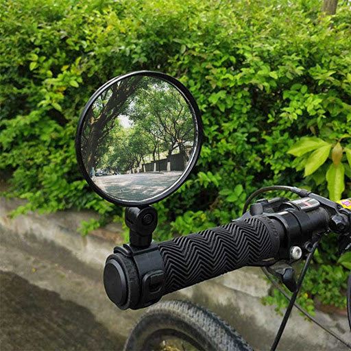 360° Verstelbare Fietsspiegel Stuur Achteruitkijkspiegel Rond Ovaal Veiligheid | Sansoti 1