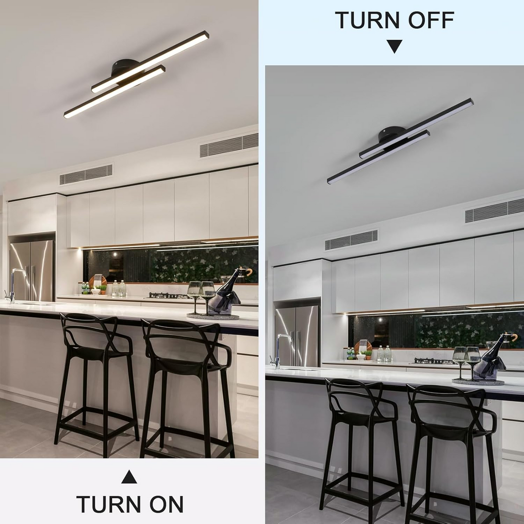 Norvion Plafondlamp – Lampada da soffitto LED allungata in alluminio con design minimalista elegante