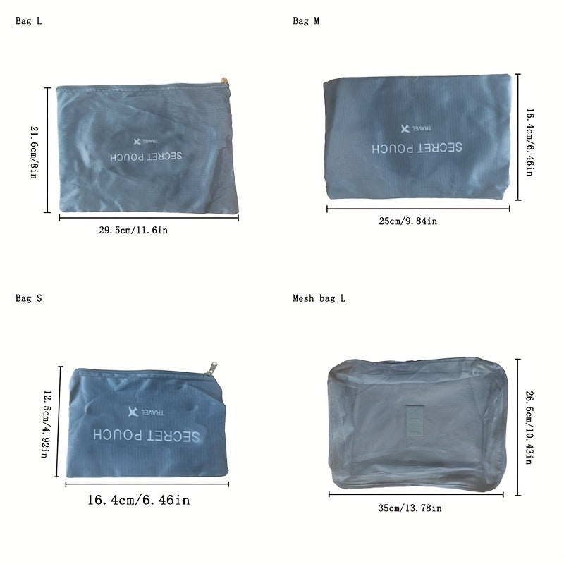 Mochila de Expedição Travora – Conjunto de 6 Peças em Oxford para Organização Inteligente
