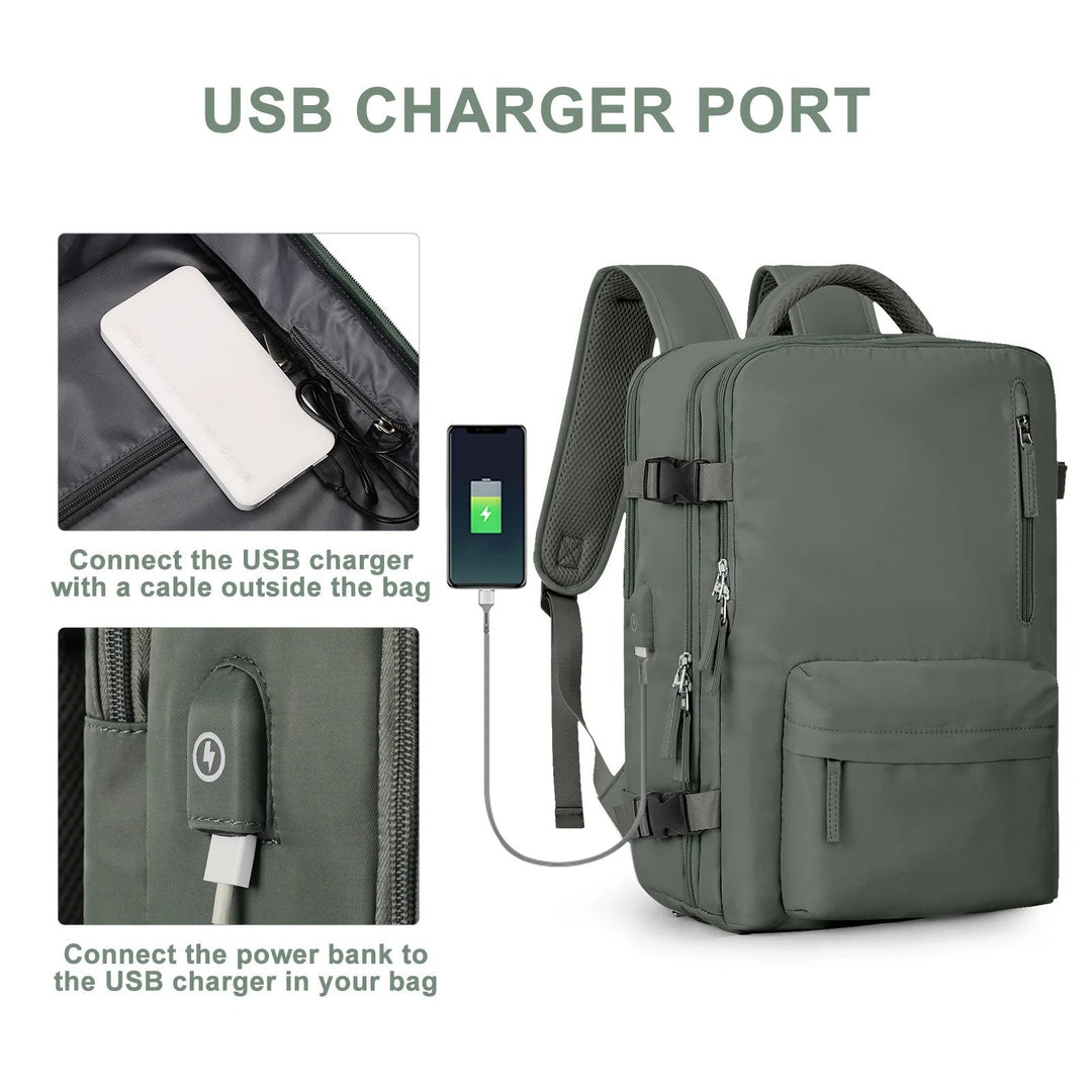 Rugzak – Grote waterdichte reistas 35L met USB &amp; schoenenvak – Reizen