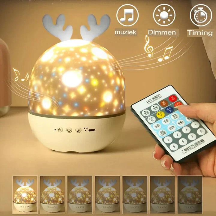 Lunora Cielo Stellato Lampada Notturna – 6 Motivi di Proiezione, Illuminazione LED e Design Adatto ai Bambini
