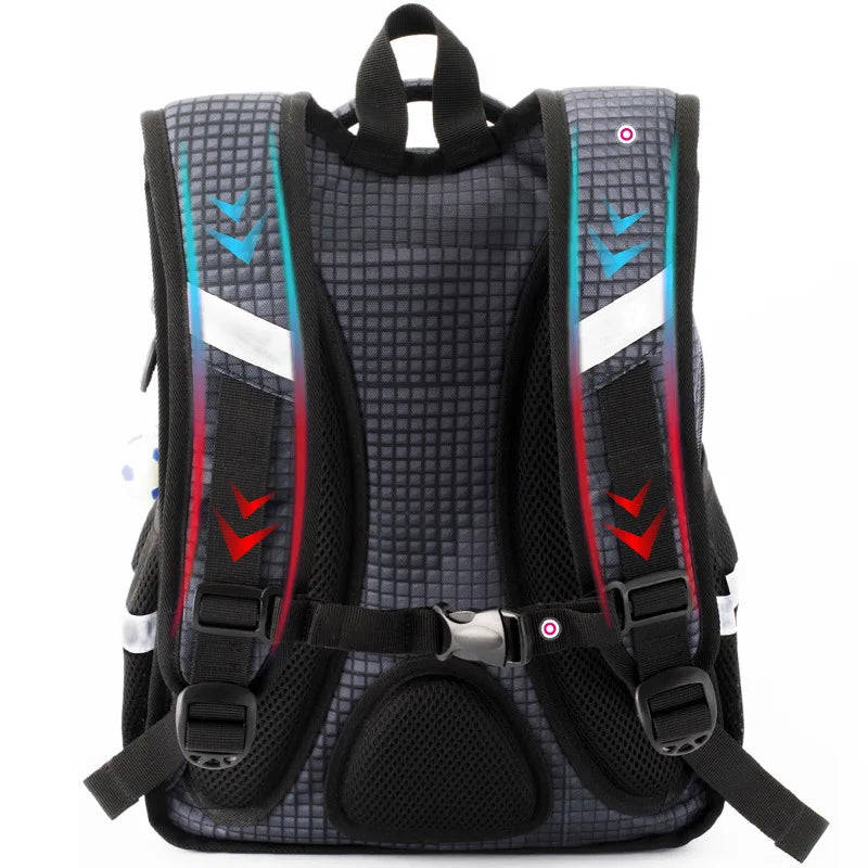 Kickaro – mochila de fútbol 3D repelente áuga e reflectante – nenos