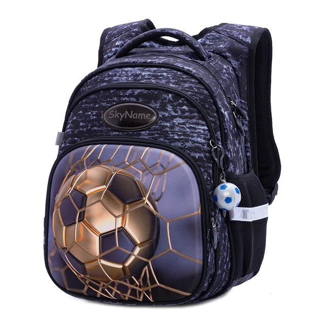 Kickaro – mochila de fútbol 3D repelente áuga e reflectante – nenos