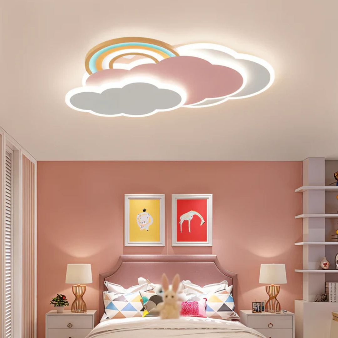 Lámpara de techo LED Pinky - Lámpara de techo arcoíris para habitación infantil