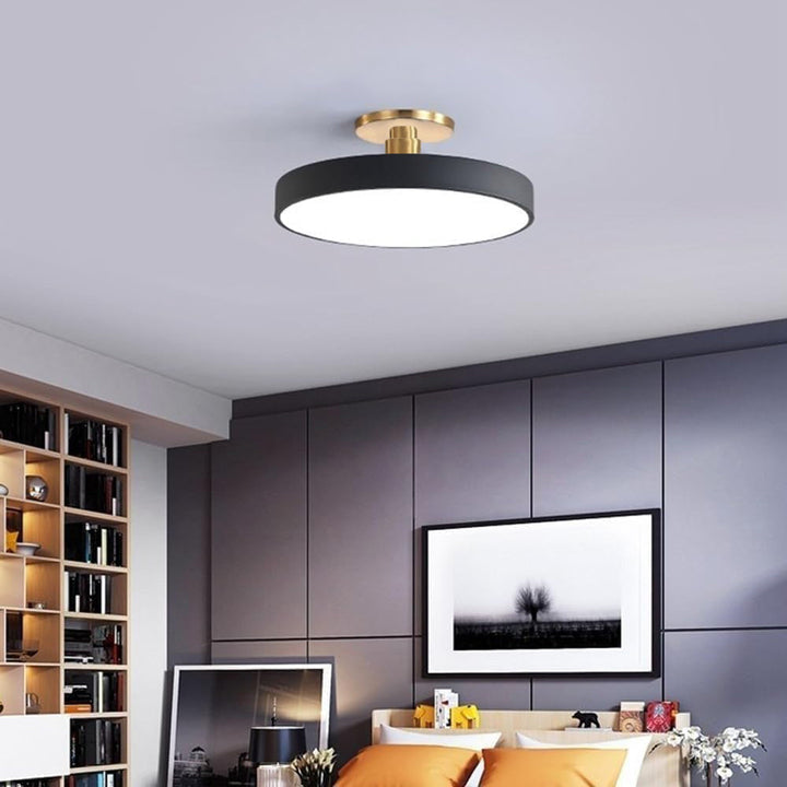 Vionte Plafondlamp – Lampada da soffitto LED rotonda in metallo e acrilico con design a risparmio energetico