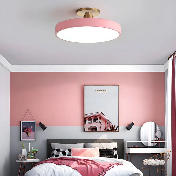 Vionte Plafondlamp – Lampada da soffitto LED rotonda in metallo e acrilico con design a risparmio energetico