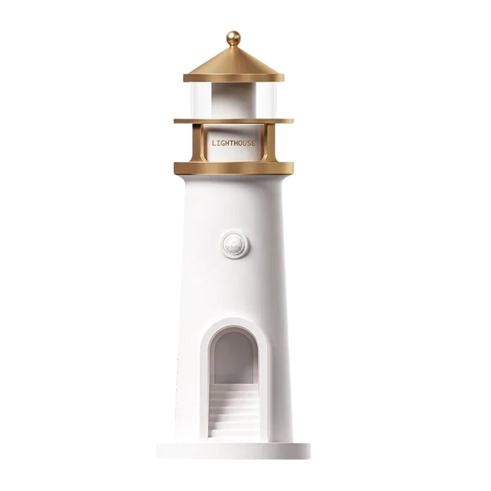 LumiTower Vuurtorenlamp – Nachtlamp met Maanprojectie, Bluetooth Speaker & Afstandsbediening