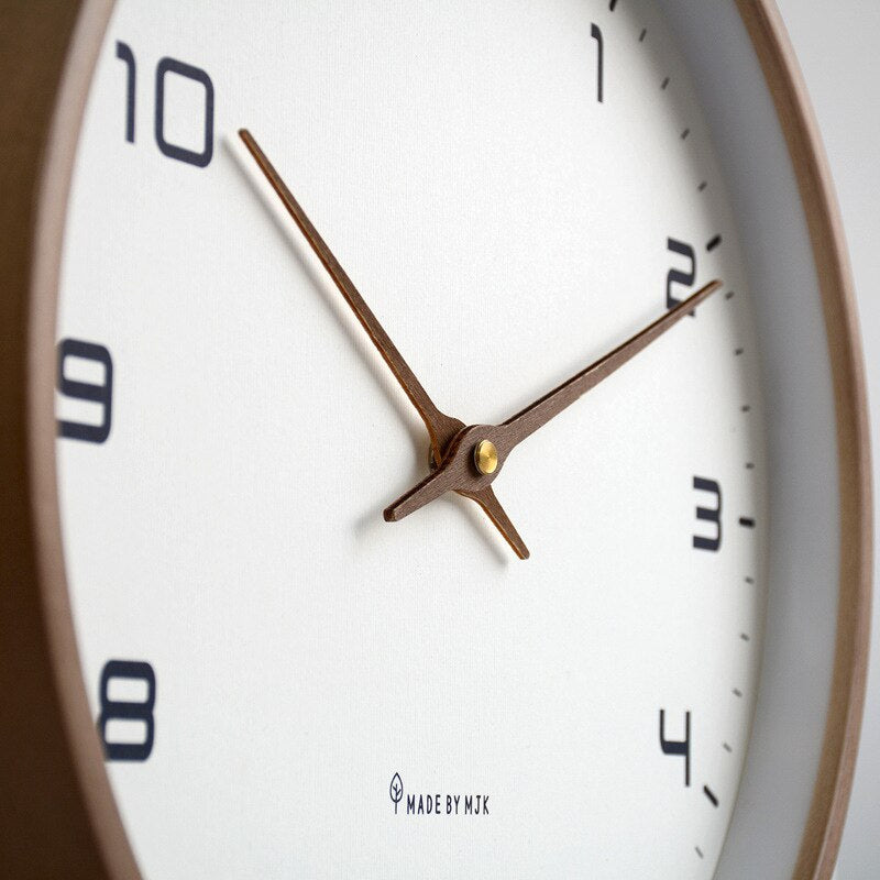 Nordtimber – Reloj de pared de madera diseño escandinavo marrón y crema