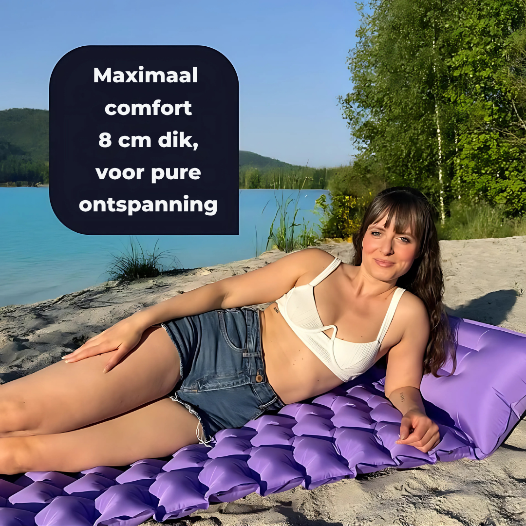 AirLite Zelfopblazend Slaapmatje – Lichtgewicht, Compact & 10 cm Dik Comfort Vestragear