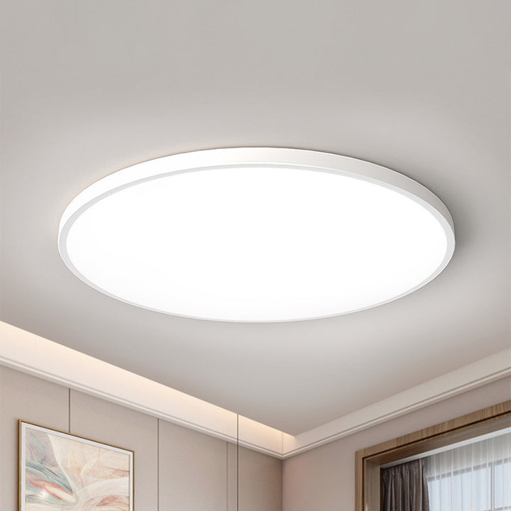 Solvra Lámpara de techo – Lámpara de techo LED redonda de acrílico y ABS con diseño minimalista