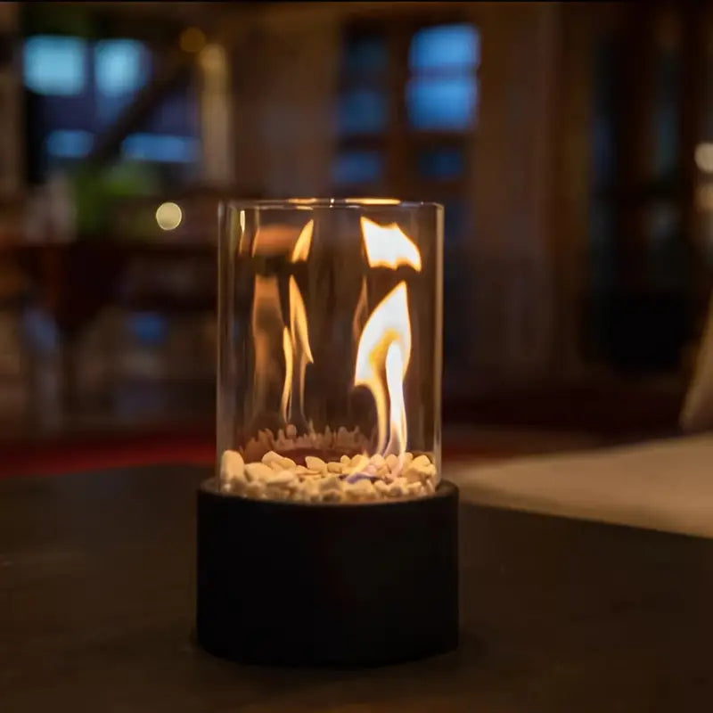 Aurevion Bio-Ethanol Caminetto da Tavolo – Senza Fumo, Portatile &amp; Elegante per Interni ed Esterni