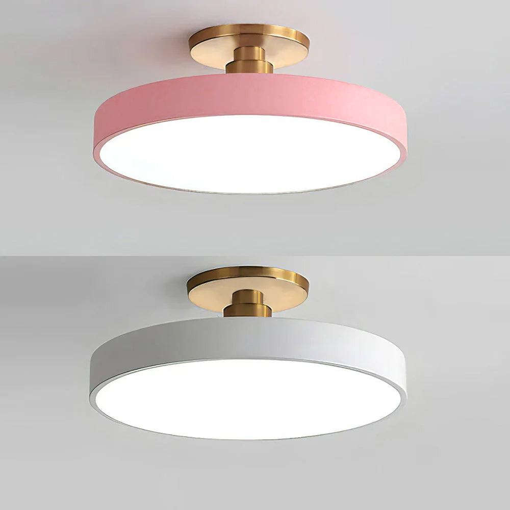 Vionte Plafondlamp – Lampada da soffitto LED rotonda in metallo e acrilico con design a risparmio energetico