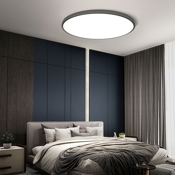Solvra Lámpara de techo – Lámpara de techo LED redonda de acrílico y ABS con diseño minimalista