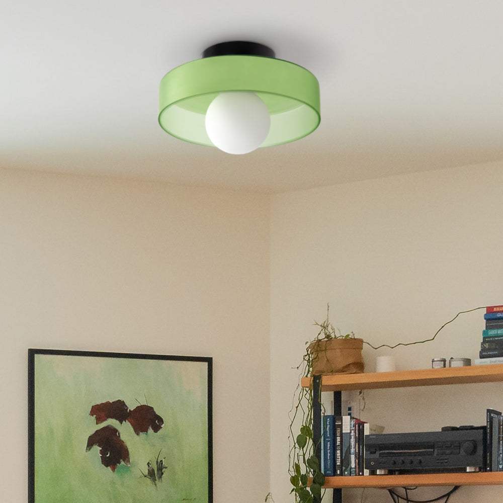Culina Plafondlamp – Moderno design rotondo in vetro con montaggio a filo compatto e attacco G9