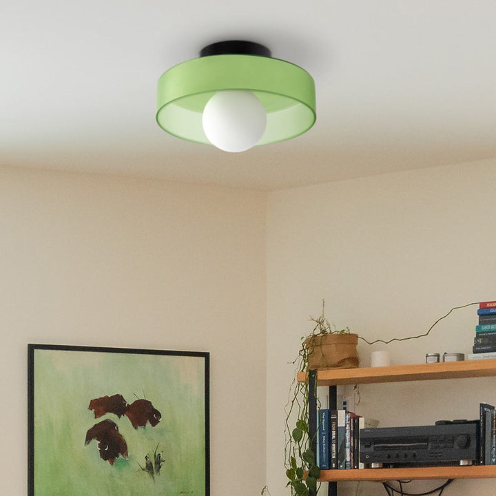 Culina Plafondlamp – Moderno design rotondo in vetro con montaggio a filo compatto e attacco G9