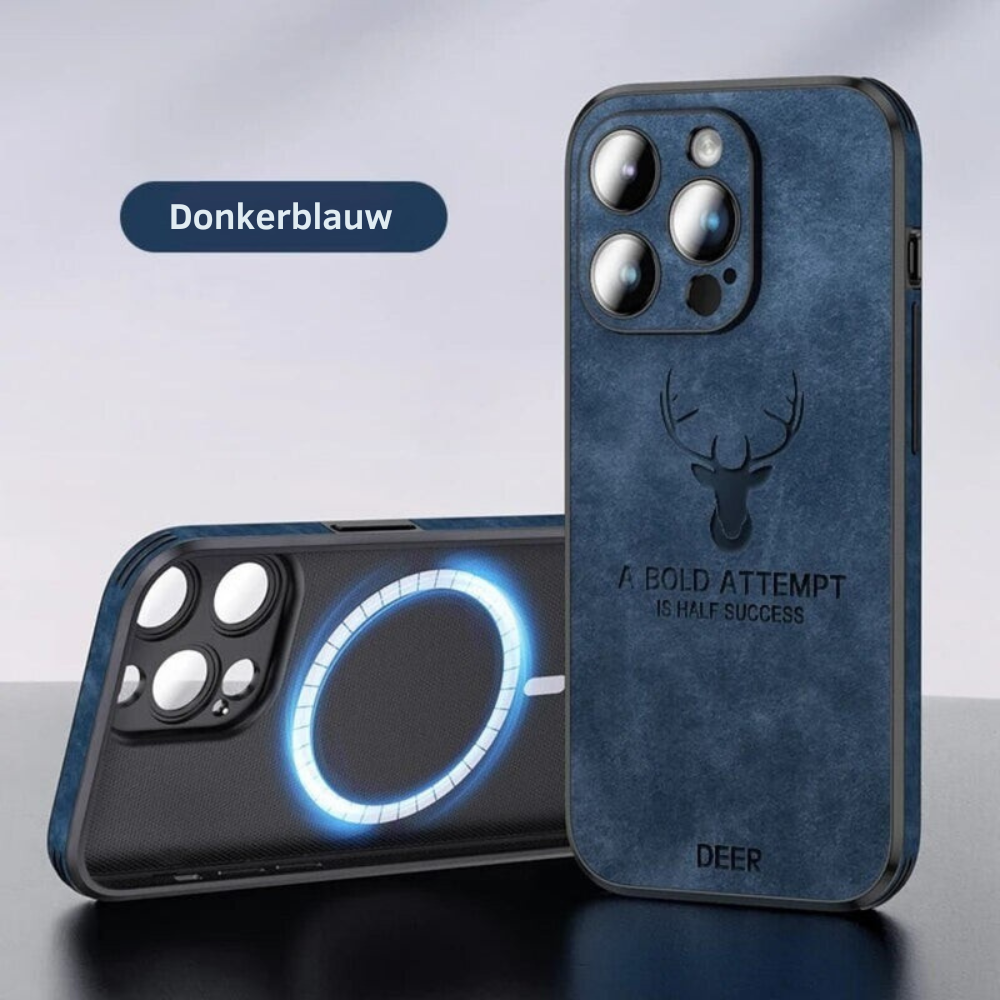 Luxvera – custodia per iPhone in vera pelle sottile e resistente agli urti – design elegante