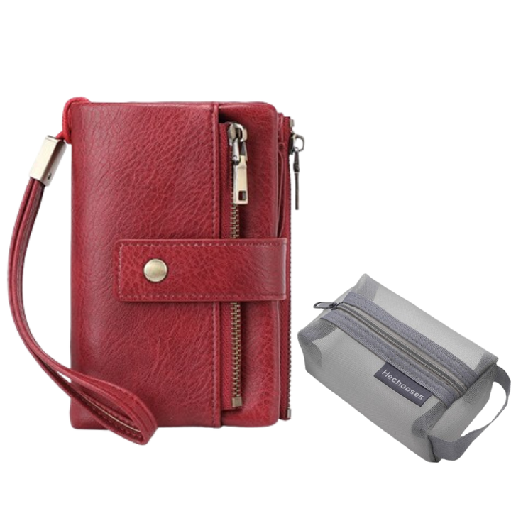 Portafoglio a tre ante con blocco RFID per donne – design elegante, capiente e sicuro