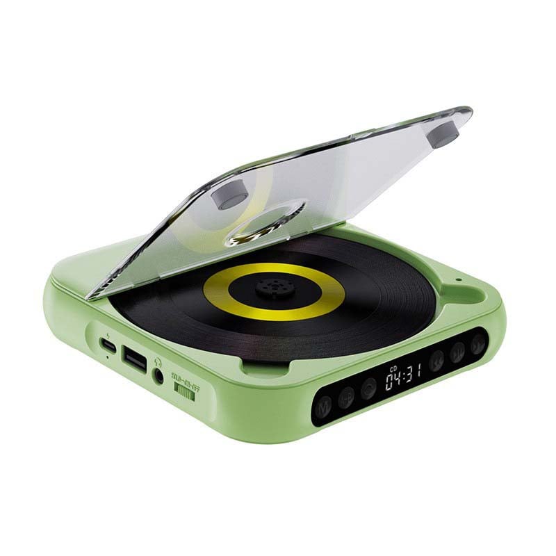Leitor de CD Portátil – Bluetooth 5.3, Bateria Recarregável &amp; Design Compacto
