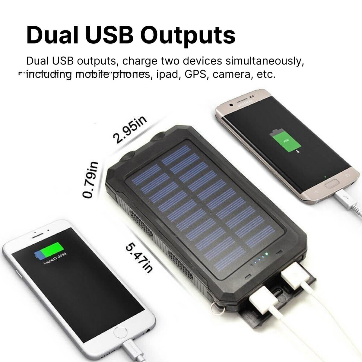 500000mAh Zonne-oplader Waterdichte Power Bank Extern 2