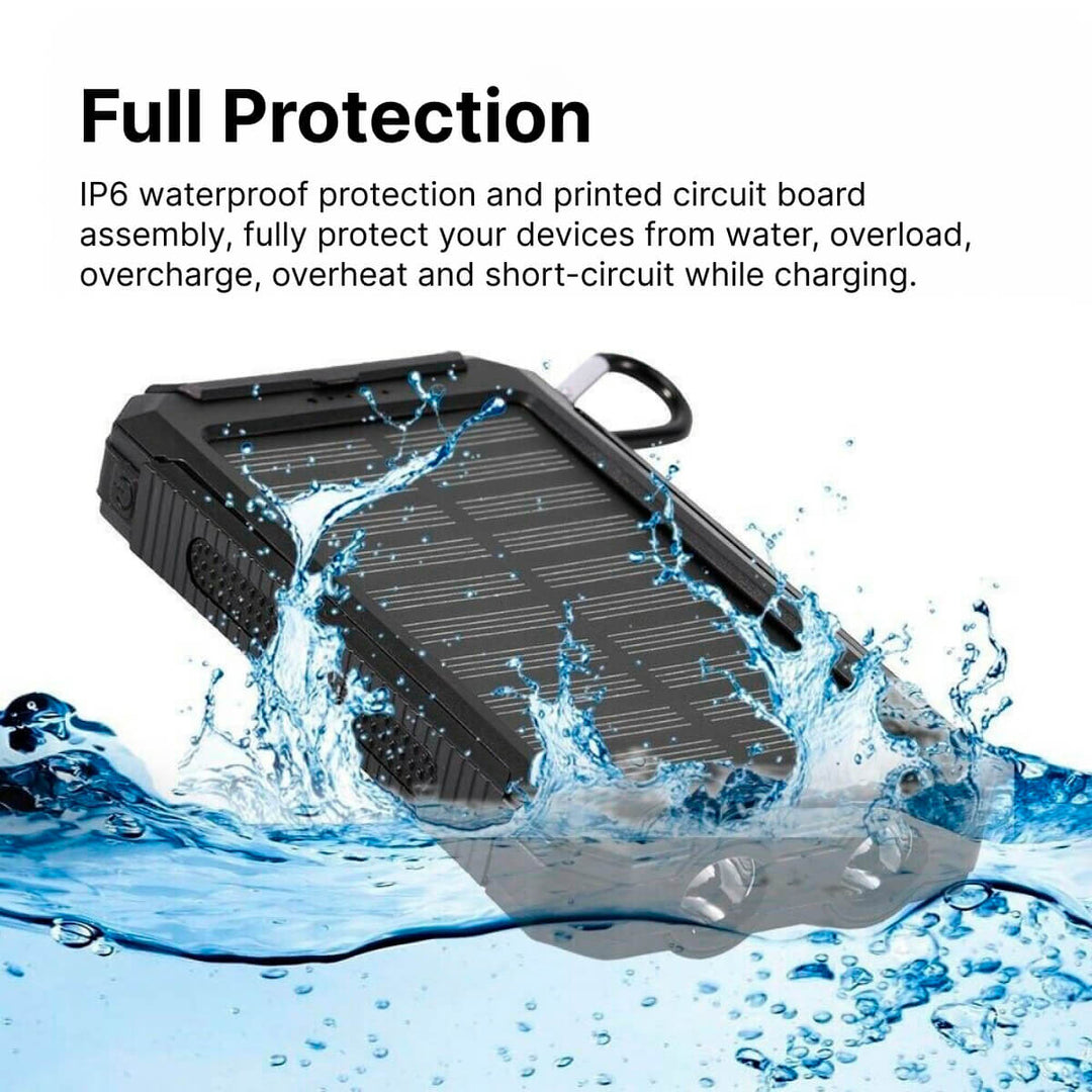 500000mAh Zonne-oplader Waterdichte Power Bank Extern 5