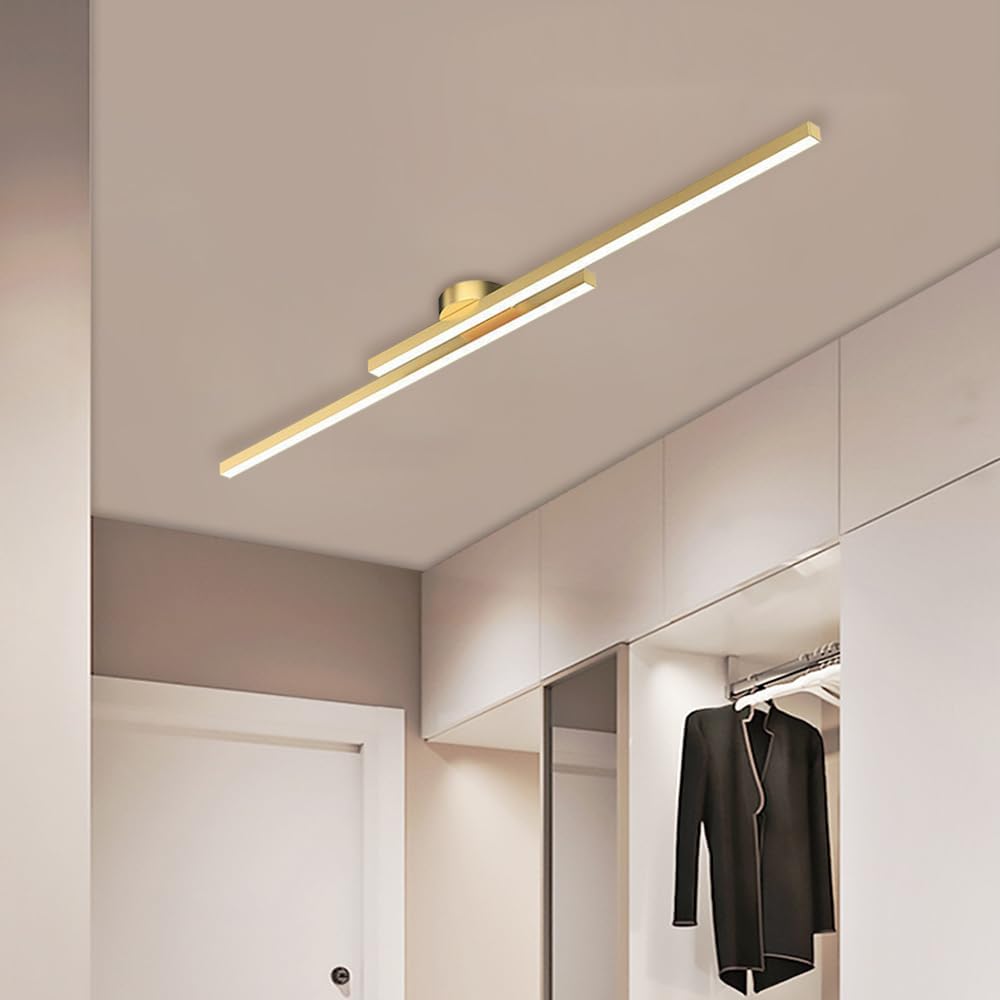 Norvion Plafondlamp – Lampada da soffitto LED allungata in alluminio con design minimalista elegante