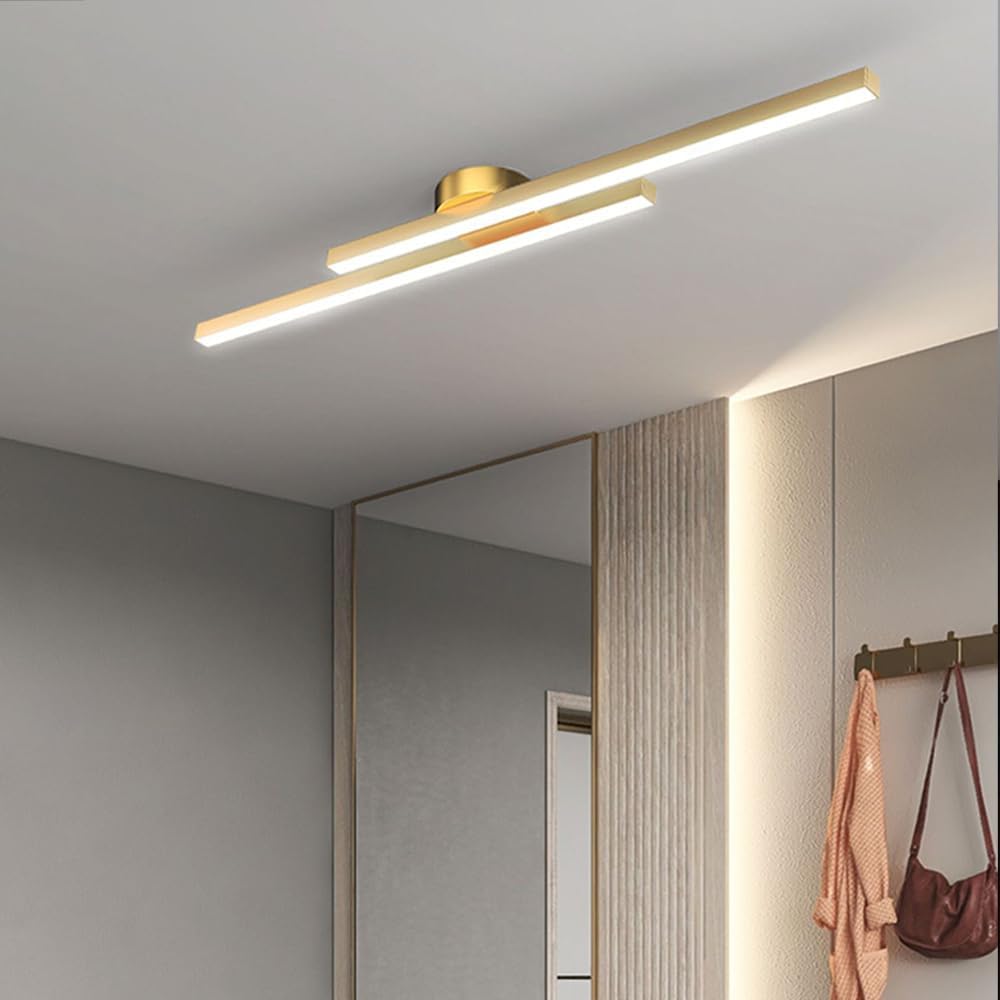Norvion Plafondlamp – Lampada da soffitto LED allungata in alluminio con design minimalista elegante