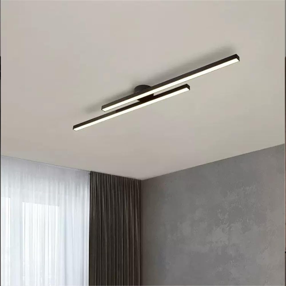 Norvion Plafondlamp – Lampada da soffitto LED allungata in alluminio con design minimalista elegante