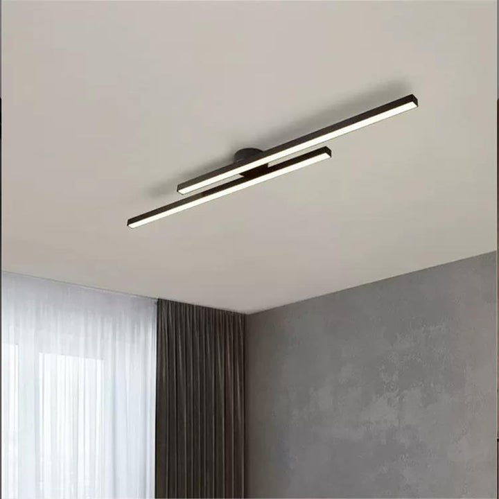 Norvion Plafondlamp – Lampada da soffitto LED allungata in alluminio con design minimalista elegante