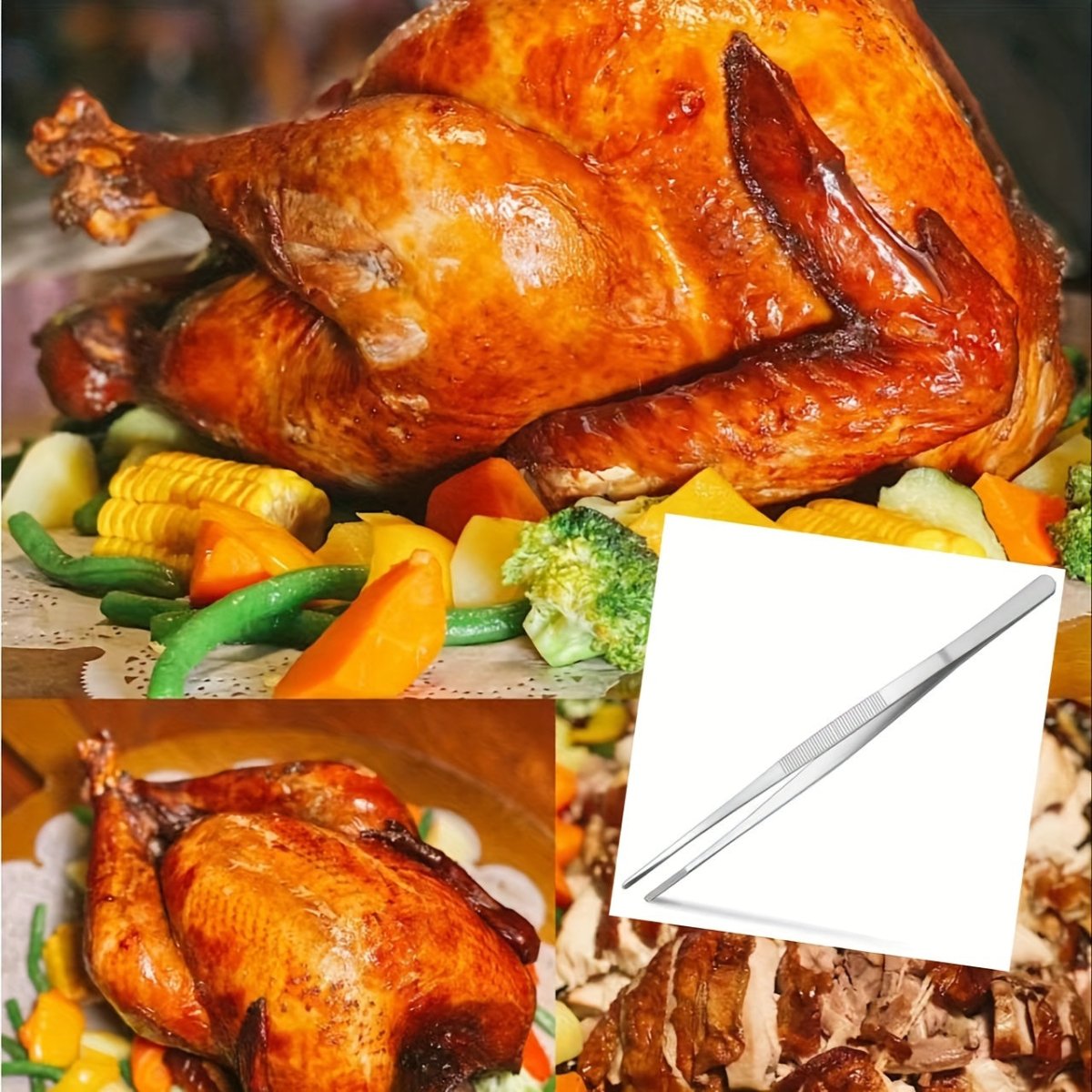 FIREPROOF - Multifunctional Grill Tongs 25 cm for Picnic and Home Kitchen Vestragear