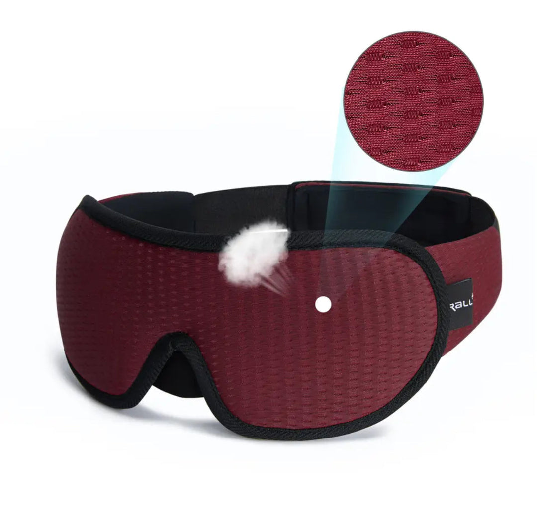 DreamEase Maschera per Dormire – Maschera 3D Traspirante e Opaca con Vestibilità Regolabile