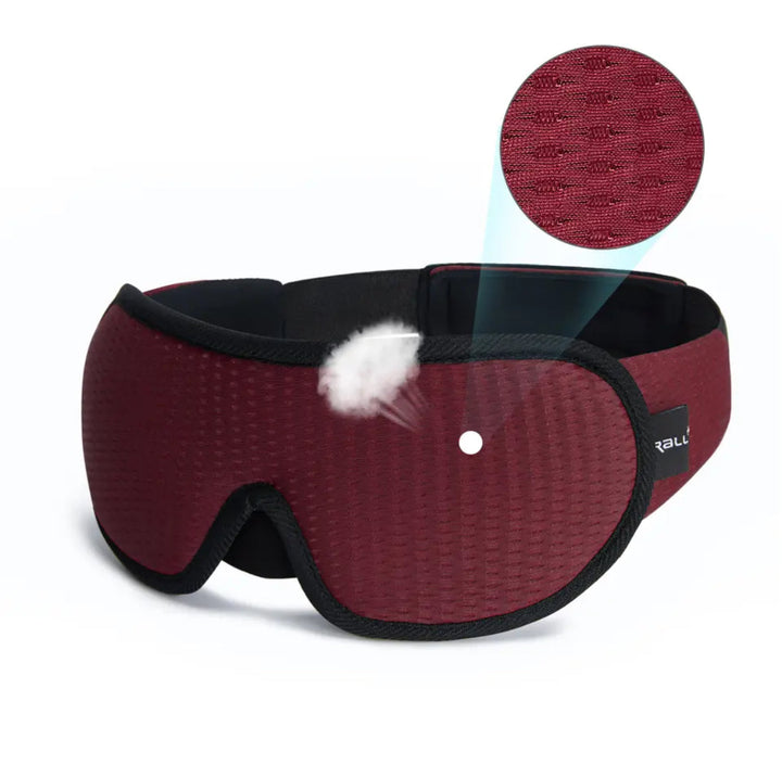 DreamEase Maschera per Dormire – Maschera 3D Traspirante e Opaca con Vestibilità Regolabile