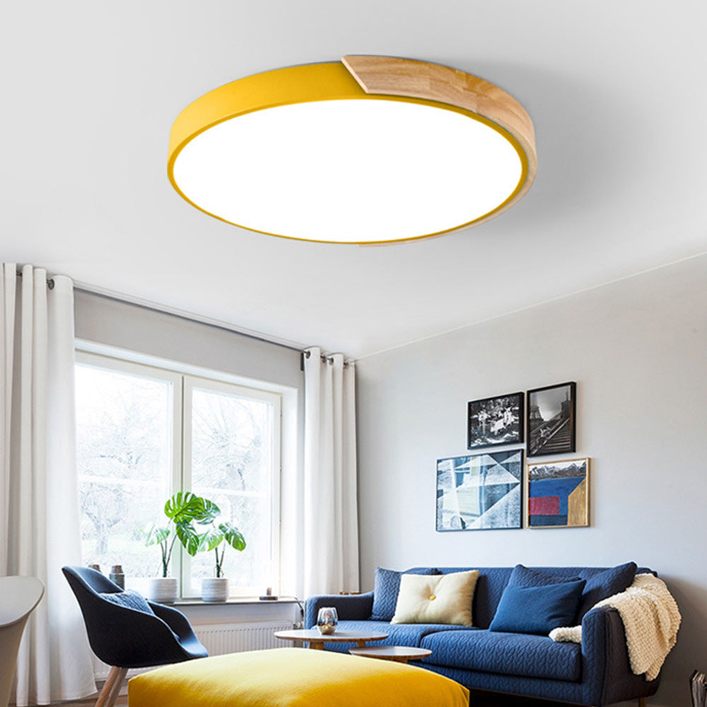 Coloria Plafondlamp – Llum LED Rodona amb Acabat Colorit i Disseny Modern
