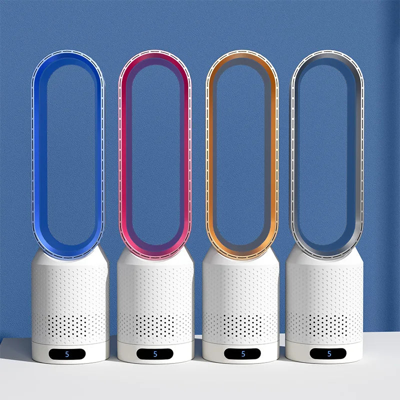 AirPure 3-in-1 Luftkühler mit Luftfilter, Oszillation & LED-Touch – Bladlos, leise & modern Devako.ch