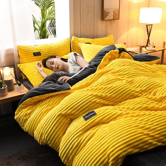 CozyLuxe – Juego de cama de invierno de forro polar y terciopelo extra cálido – otoño e invierno