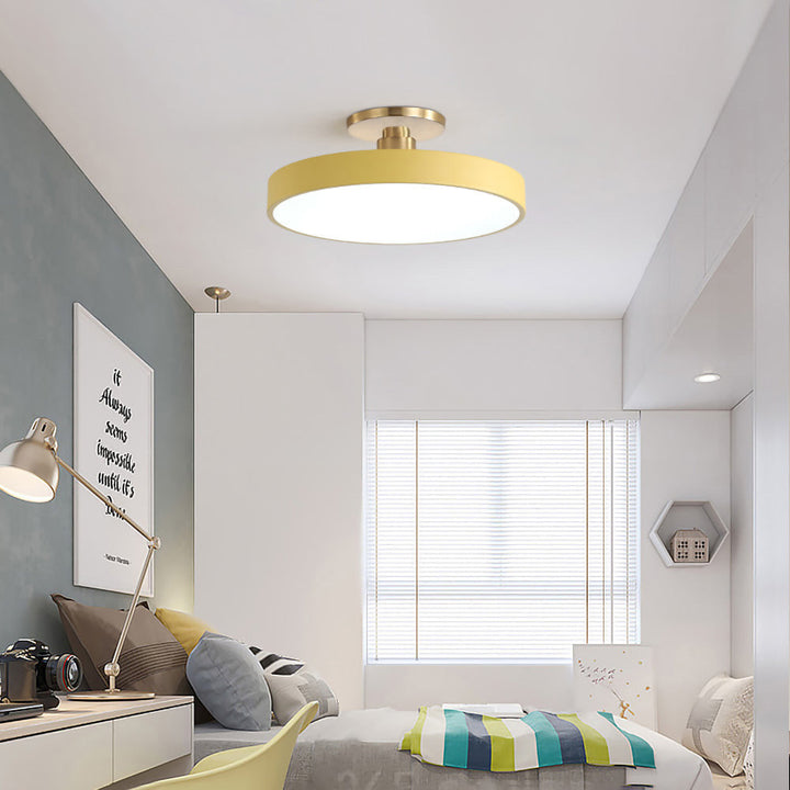 Vionte Plafondlamp – Lampada da soffitto LED rotonda in metallo e acrilico con design a risparmio energetico
