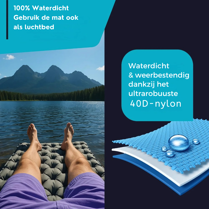 AirLite Zelfopblazend Slaapmatje – Lichtgewicht, Compact &amp; 10 cm Dik Comfort Vestragear