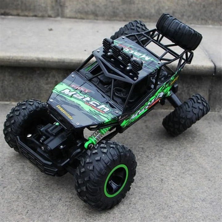 Camión monstruo RC 4x4 – Potente tracción, carrocería resistente y agarre todoterreno