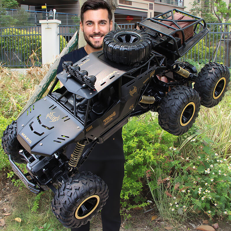 Rovaro – Monstertruck RC 6WD 1:12 con LED & 52 km/h – Potente fuoristrada