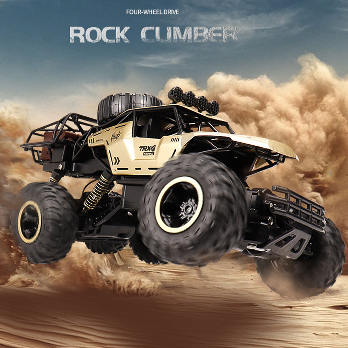 Rovaro – Monstertruck RC 6WD 1:12 con LED & 52 km/h – Potente fuoristrada