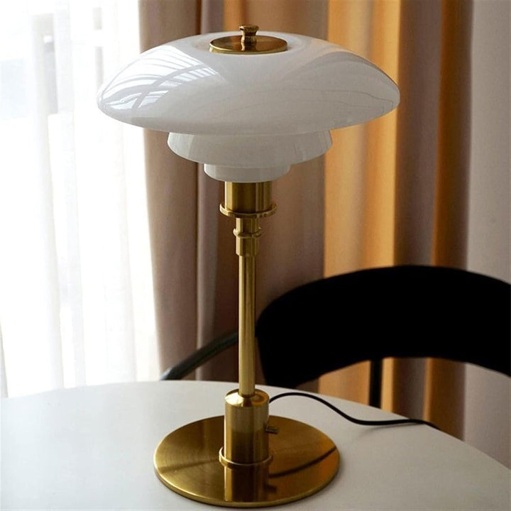 Nordora – LED tafellamp glas Scandinavisch design – woon &amp; werkruimte