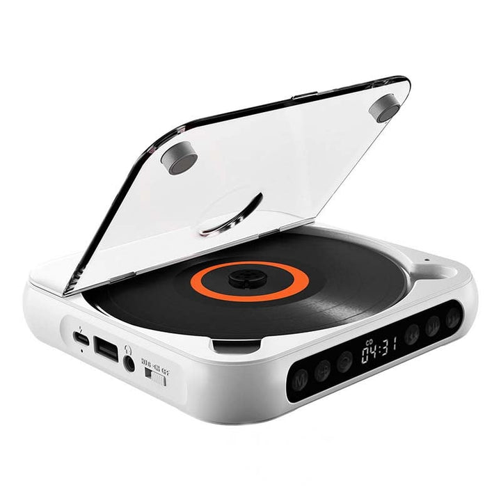 Leitor de CD Portátil – Bluetooth 5.3, Bateria Recarregável &amp; Design Compacto